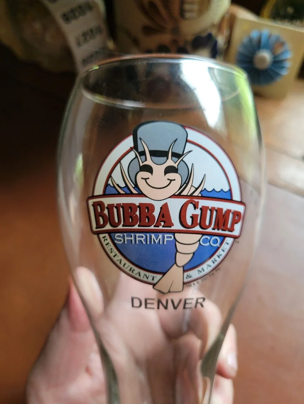 Bubba gump shrimp Denver 9” glass
